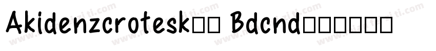 Akidenzcrotesk80 Bdcnd字体转换